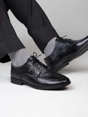 Alberto Torresi Genuine Leather Black Laceup Formal Shoes for Men