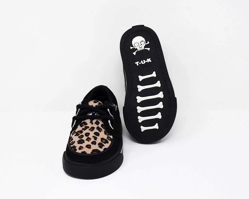 Black & Leopard 2-Ring VLK Creeper Toddler Sneaker
