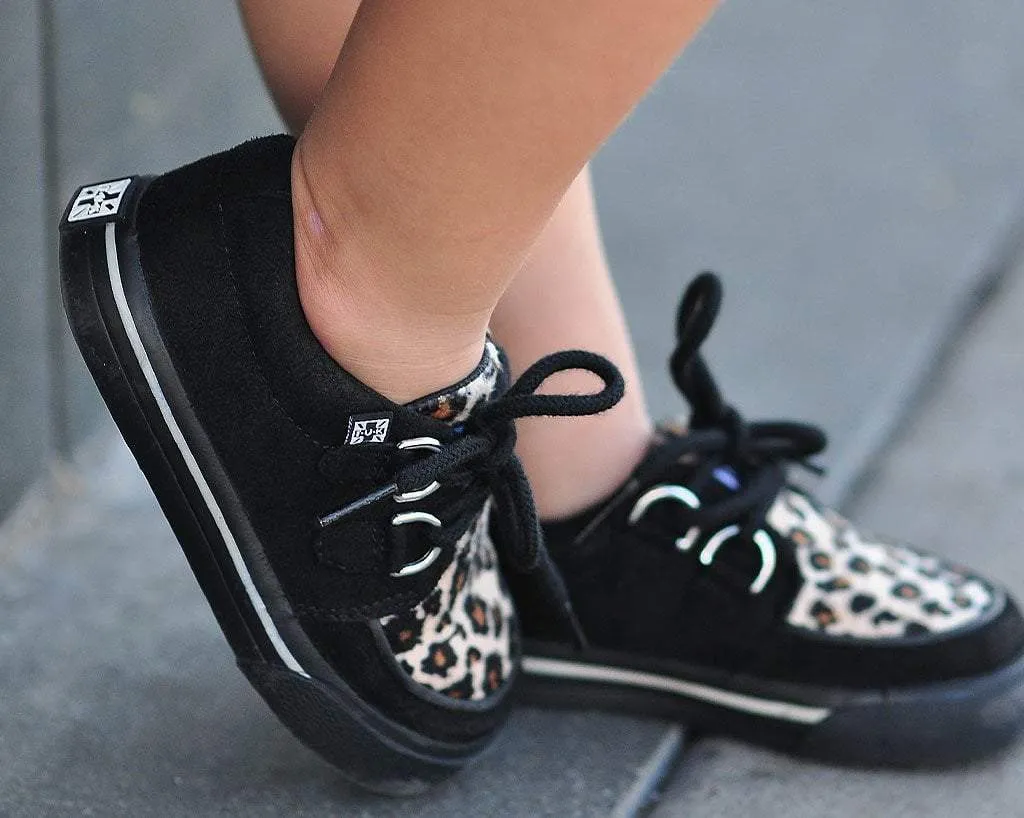 Black & Leopard 2-Ring VLK Creeper Toddler Sneaker