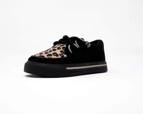 Black & Leopard 2-Ring VLK Creeper Toddler Sneaker