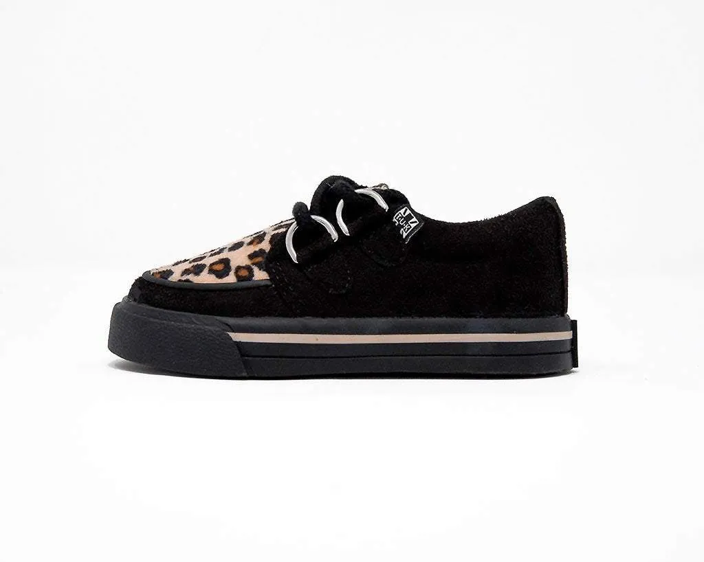 Black & Leopard 2-Ring VLK Creeper Toddler Sneaker