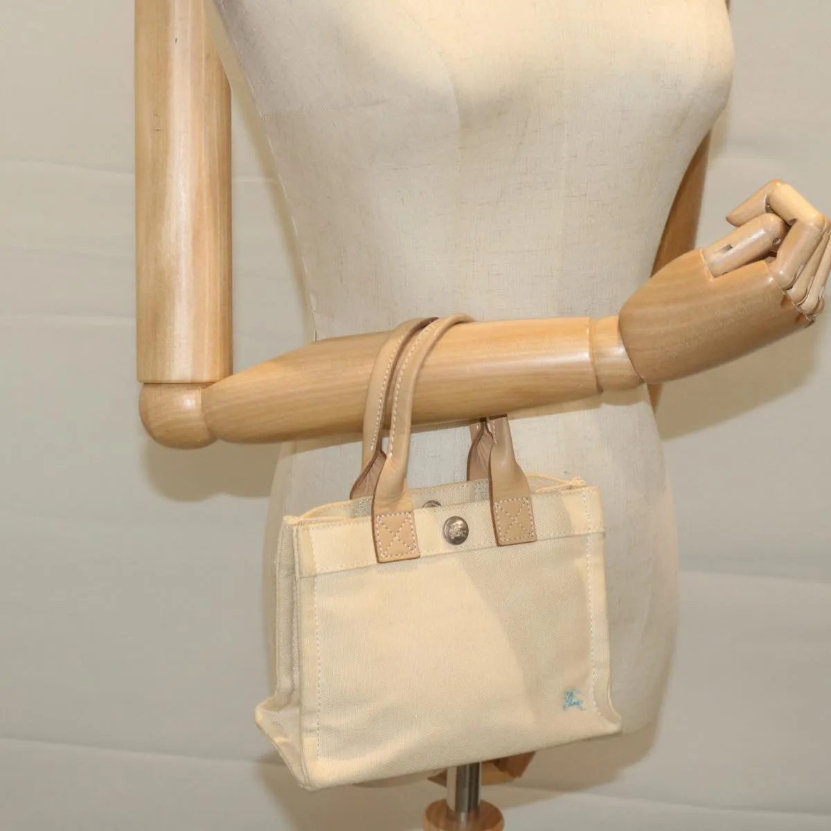 BURBERRY Blue Label Hand Bag Canvas Beige  ti1470
