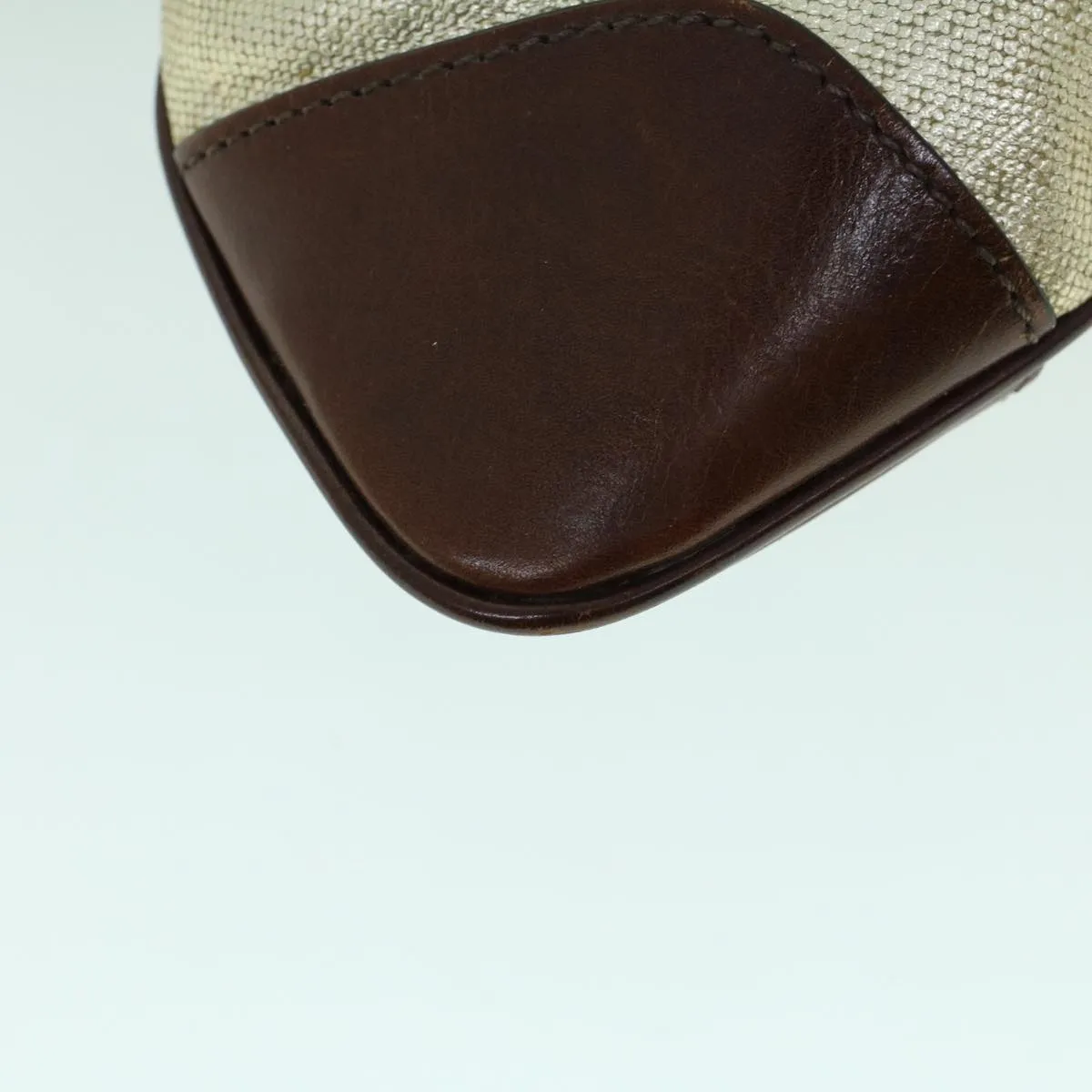 BURBERRY Hand Bag Coated Canvas Gold Tone  ti1222