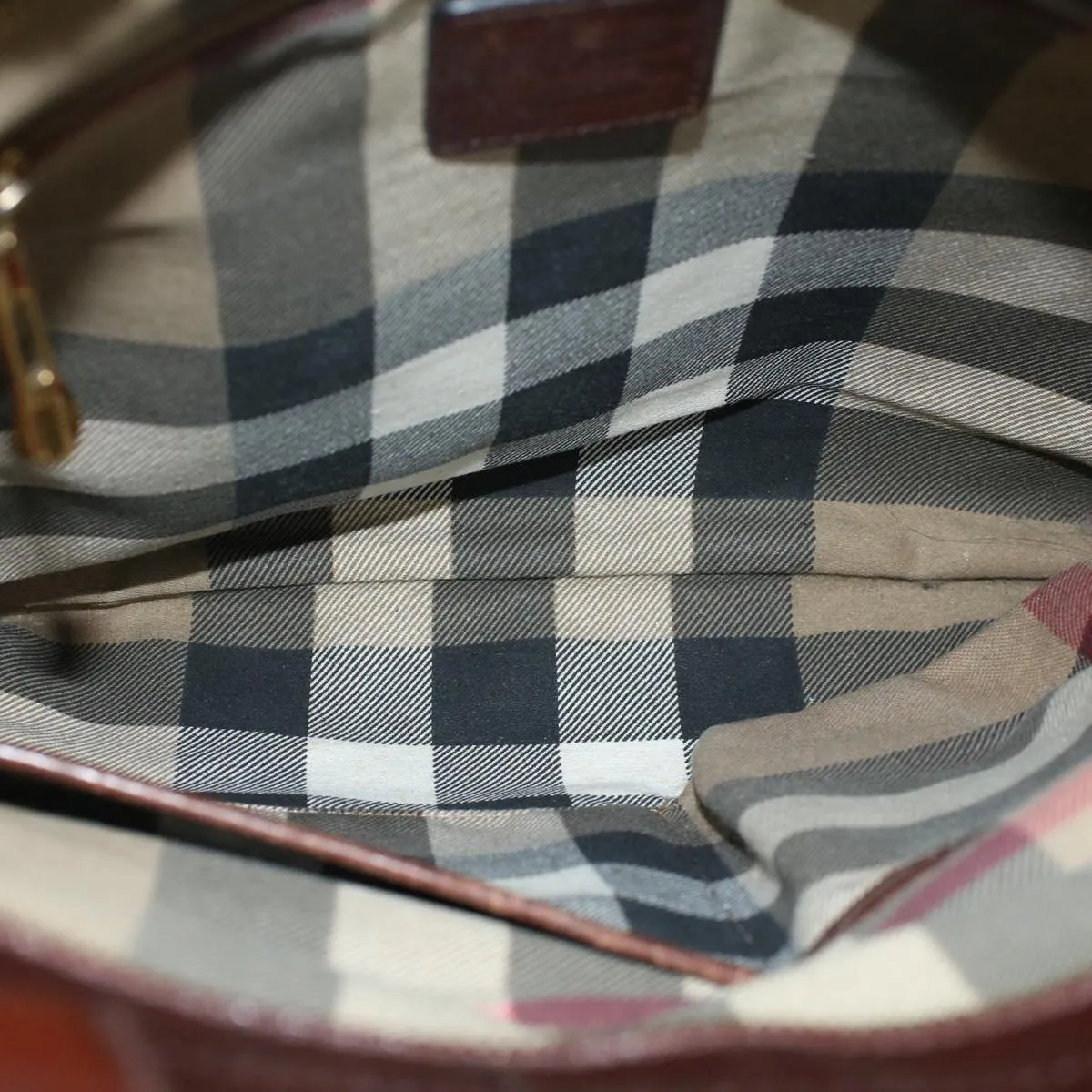 BURBERRY Hand Bag Coated Canvas Gold Tone  ti1222