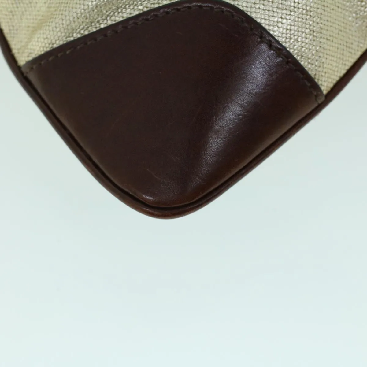 BURBERRY Hand Bag Coated Canvas Gold Tone  ti1222