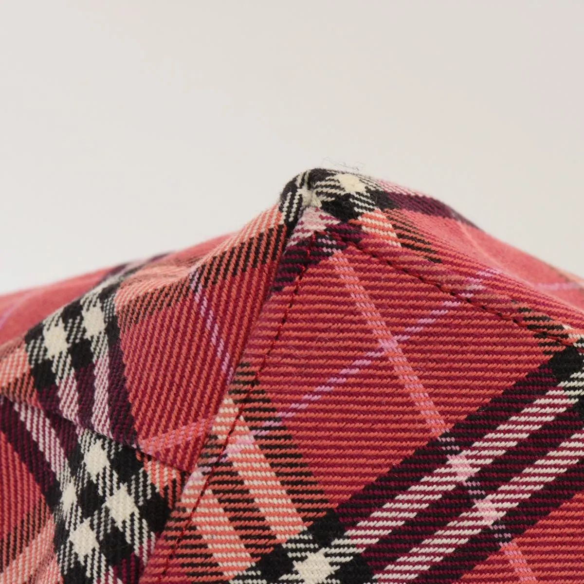 BURBERRY Nova Check Blue Label Hand Bag Canvas Red  71302