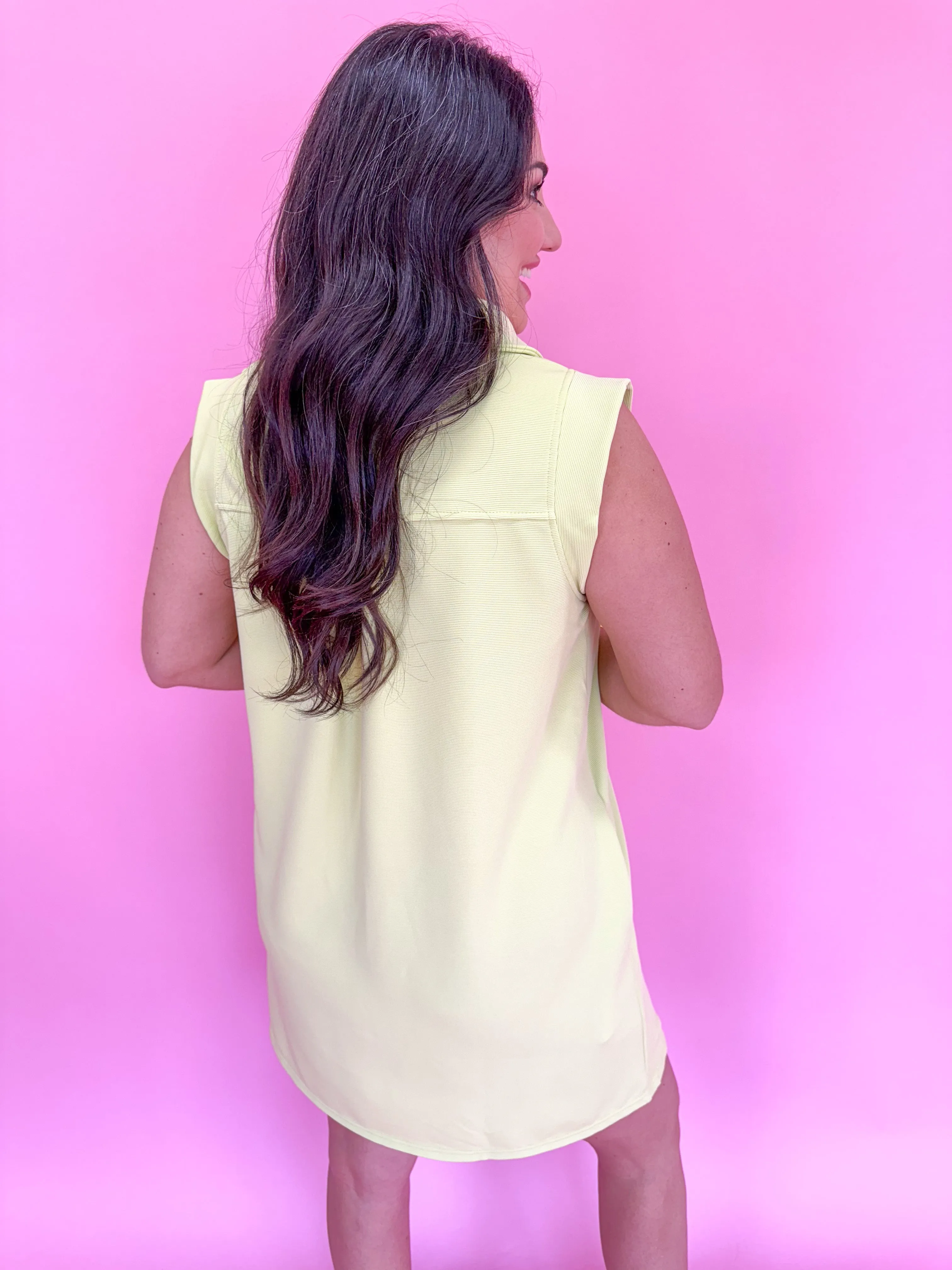 Carefree Confidence Dress - Lime