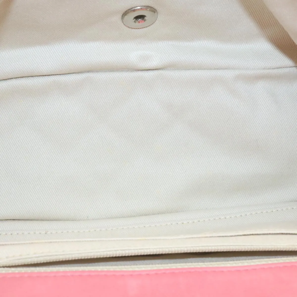 CHANEL Chain New Shoulder Bag Turn Lock Canvas Pink CC Auth bs334A