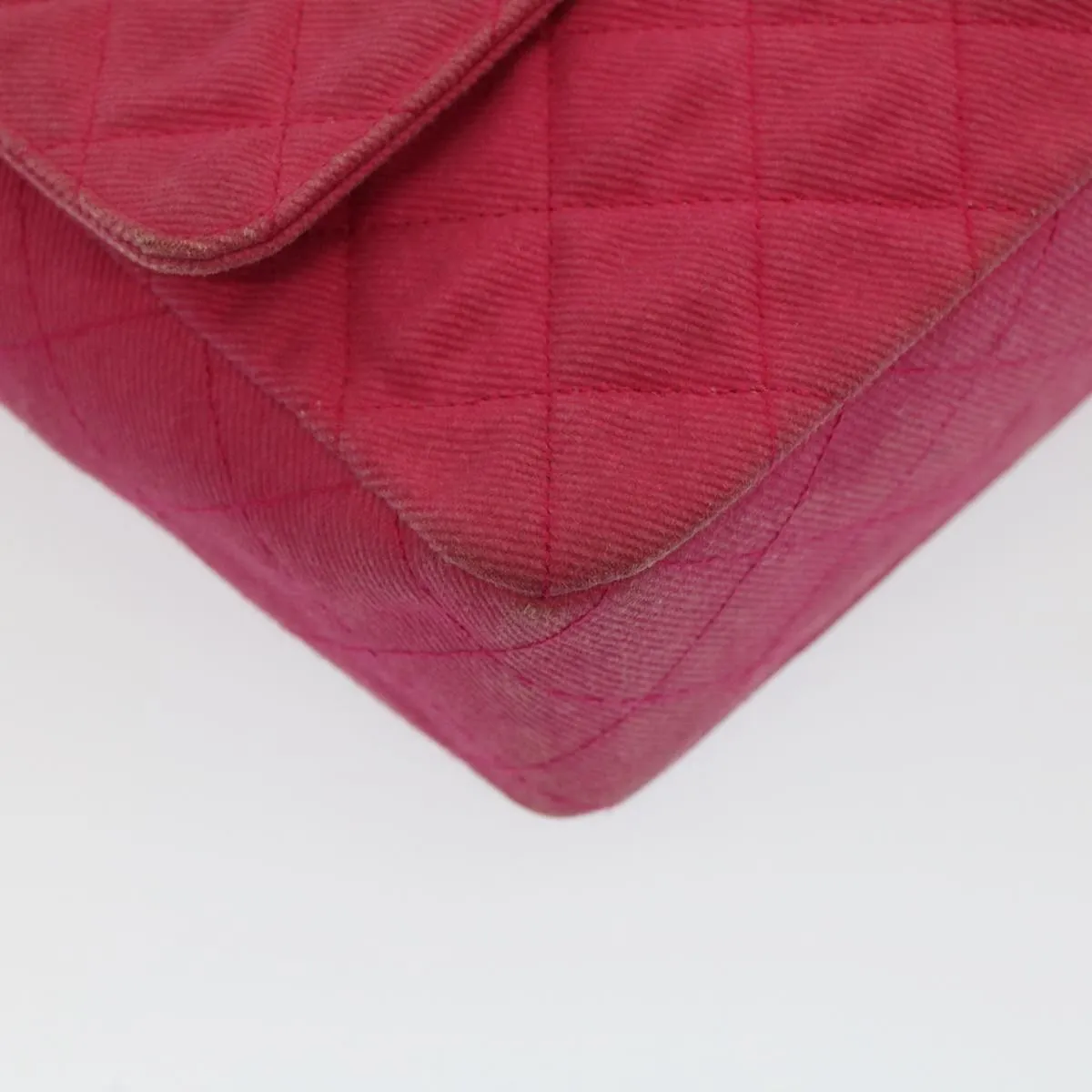 CHANEL Matelasse 25 Chain New Shoulder Bag Canvas Pink CC Auth 51276A