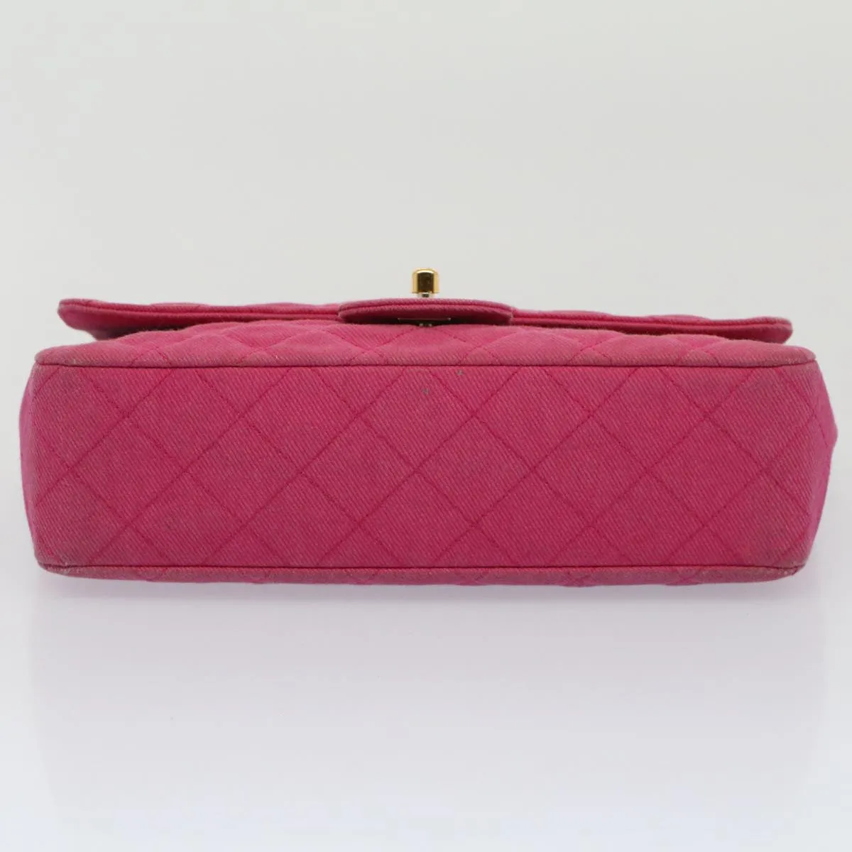 CHANEL Matelasse 25 Chain New Shoulder Bag Canvas Pink CC Auth 51276A