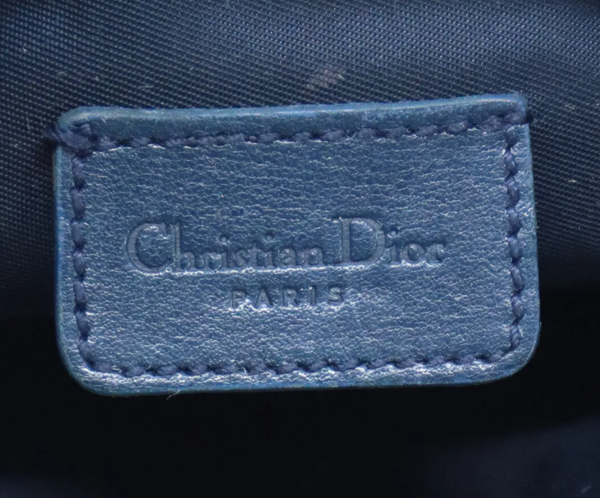 Christian Dior Blue Monogram Shoulder Bag
