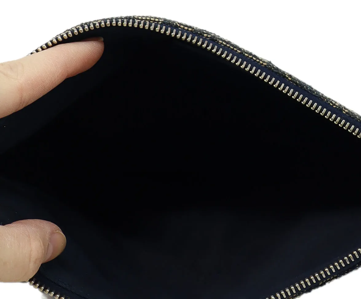 Christian Dior Blue Monogram Shoulder Bag