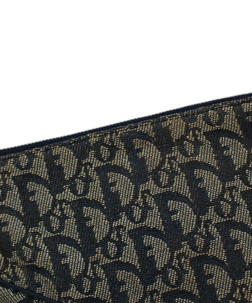 Christian Dior Blue Monogram Shoulder Bag