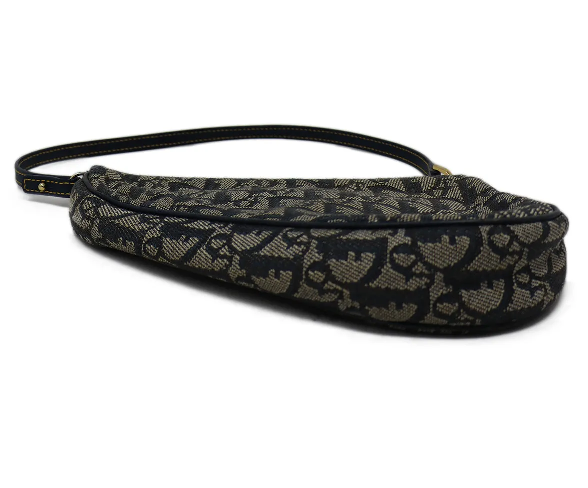 Christian Dior Blue Monogram Shoulder Bag