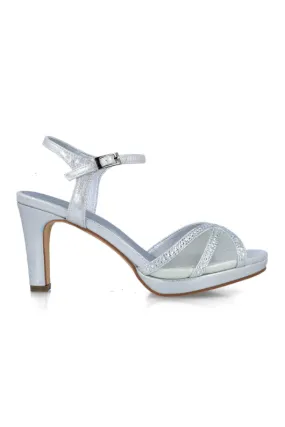 Diamonte Detail Mid Heel Sandal