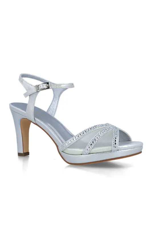 Diamonte Detail Mid Heel Sandal