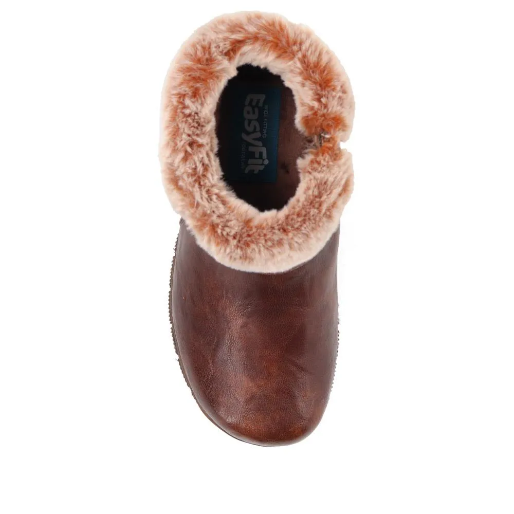 Extra-Wide Faux-Fur Cuff Ankle Boots - BELL / 326 119