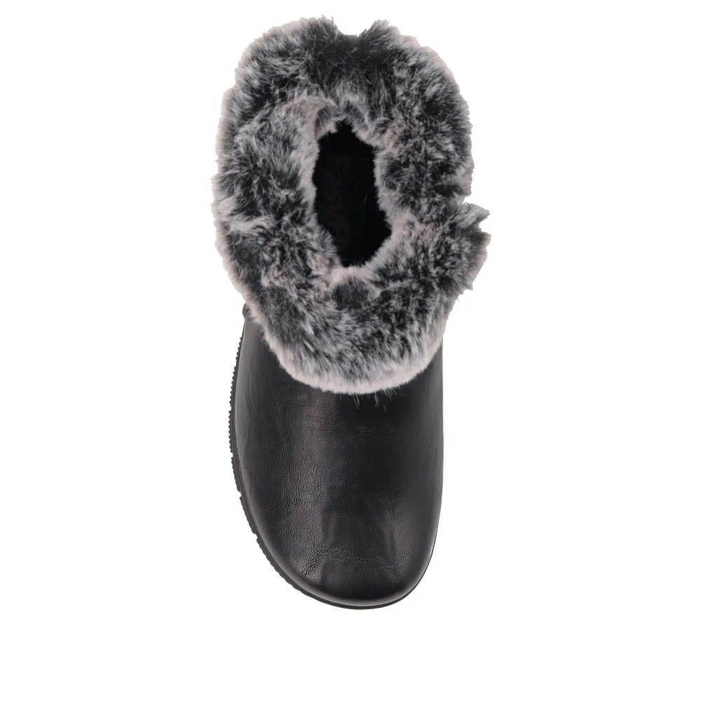 Extra-Wide Faux-Fur Cuff Ankle Boots - BELL / 326 119