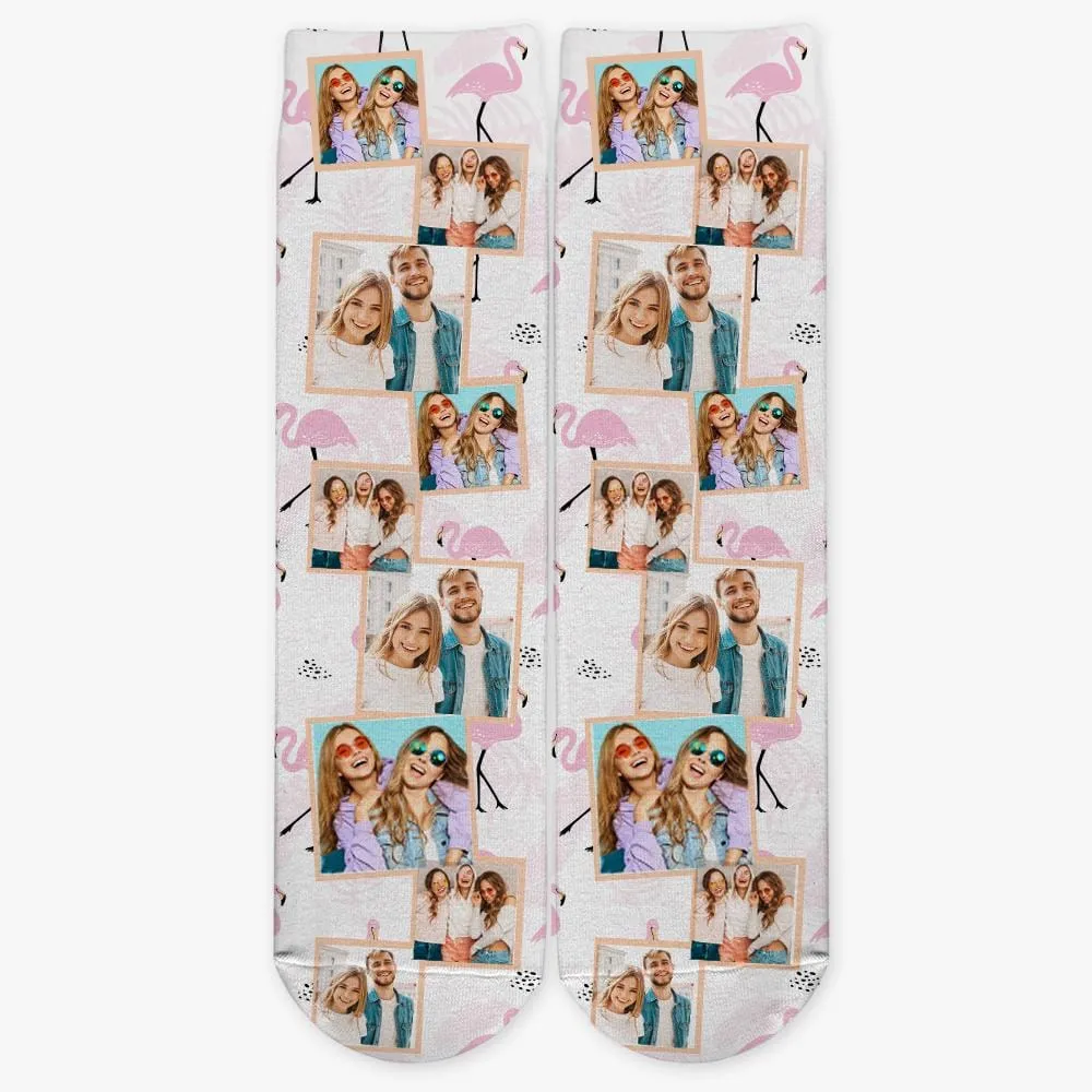 Flamingo Photo Personalized Tube Socks