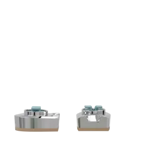 Flare Block Heel Kit 1.5 Silver Metallic