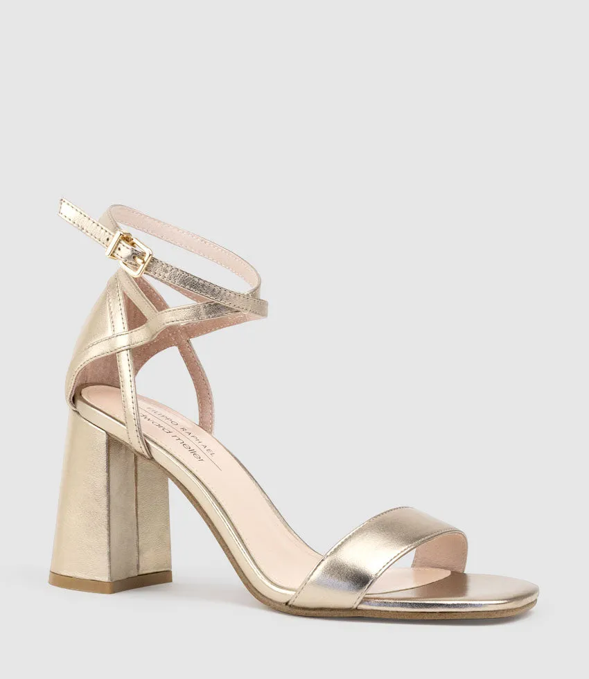 KELSEY85 Ankle Wrap Sandal in Rosegold