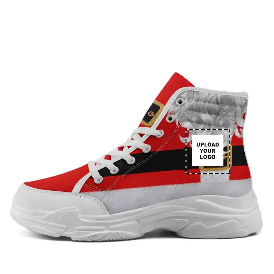 Luxury Gifts,Personalized Santa Sneakers, Custom Christmas Shoes, Pumpkin Hightop Walking  Shoes