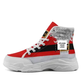 Luxury Gifts,Personalized Santa Sneakers, Custom Christmas Shoes, Pumpkin Hightop Walking  Shoes