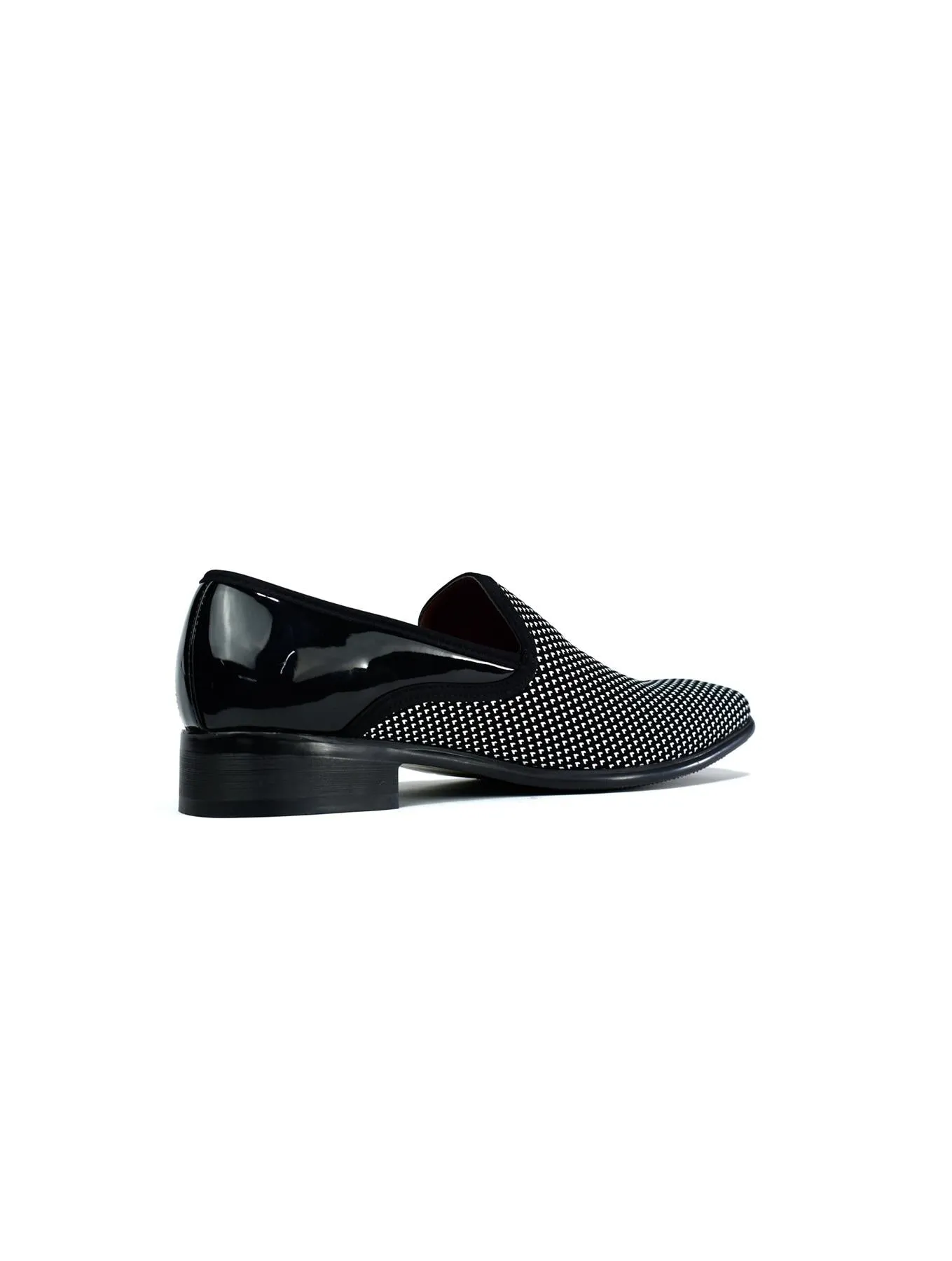 Men's Slip On Shoe With Two Toned White/Black