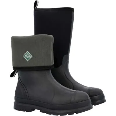 Muck Boot Company® CHH000A M 100 Men's Chore Tall Work Boots, 10, M, Black, Soft, Triple Rubber Toe, Neoprene Upper