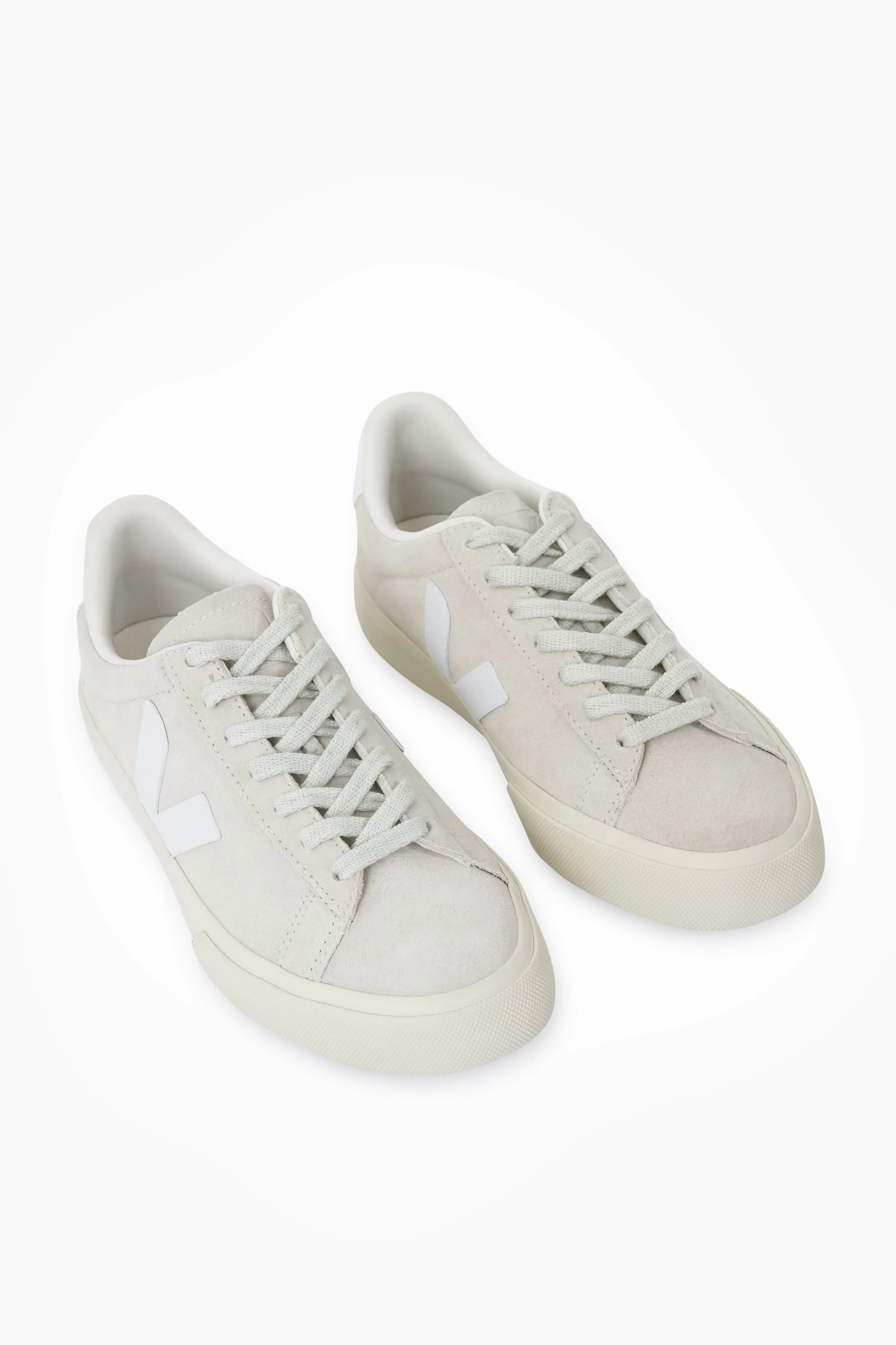 Natural White Suede Campo Sneakers