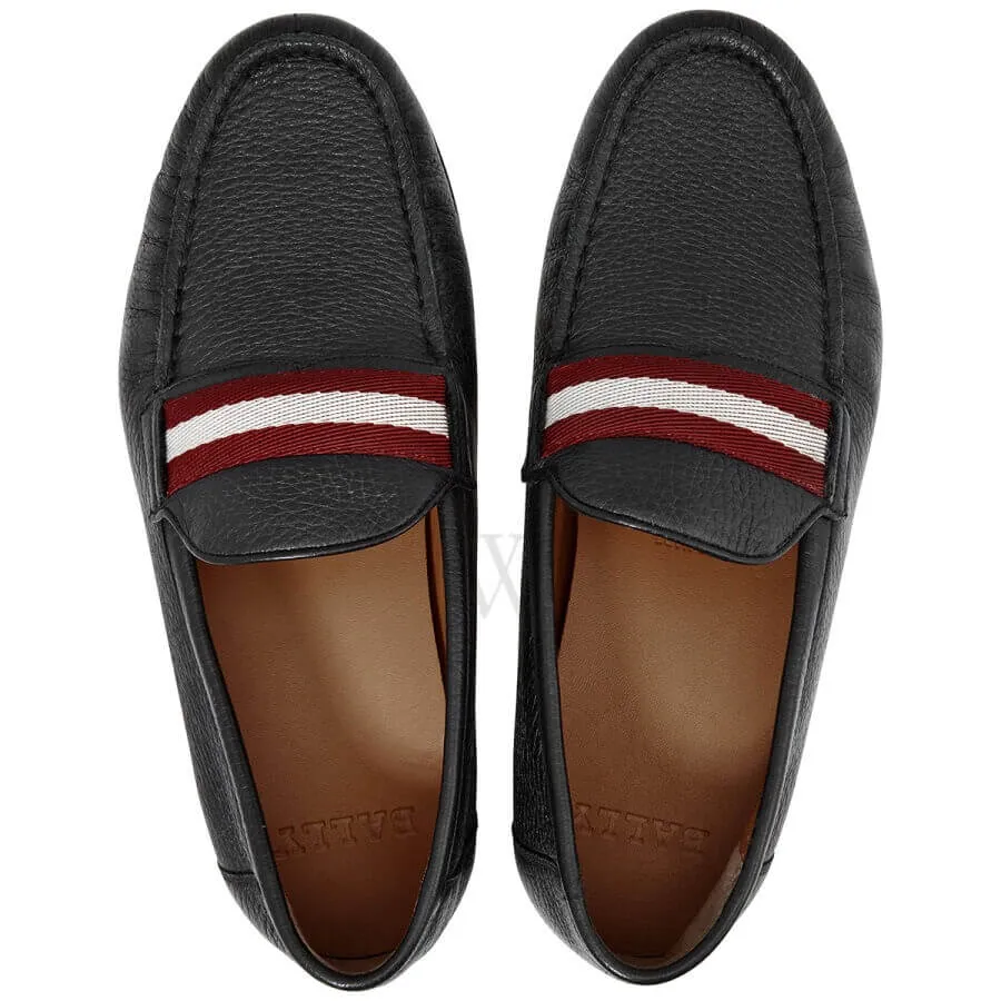 NEW Bally Crokett Men's 6228362 Black Leather Loafers US 7.5 MSRP $515