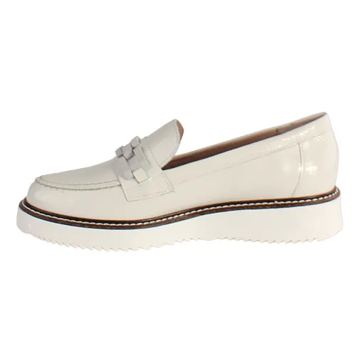 Pitillos Ladies Wedge Loafers - 5733 - White
