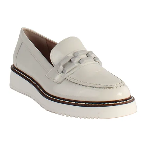 Pitillos Ladies Wedge Loafers - 5733 - White