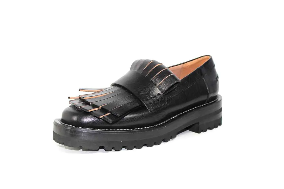 Platform Leather Loafers