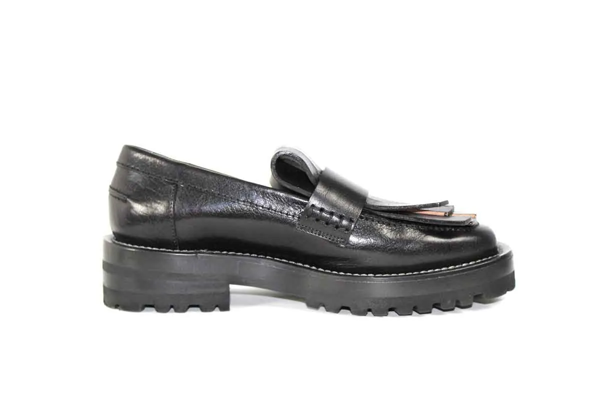 Platform Leather Loafers