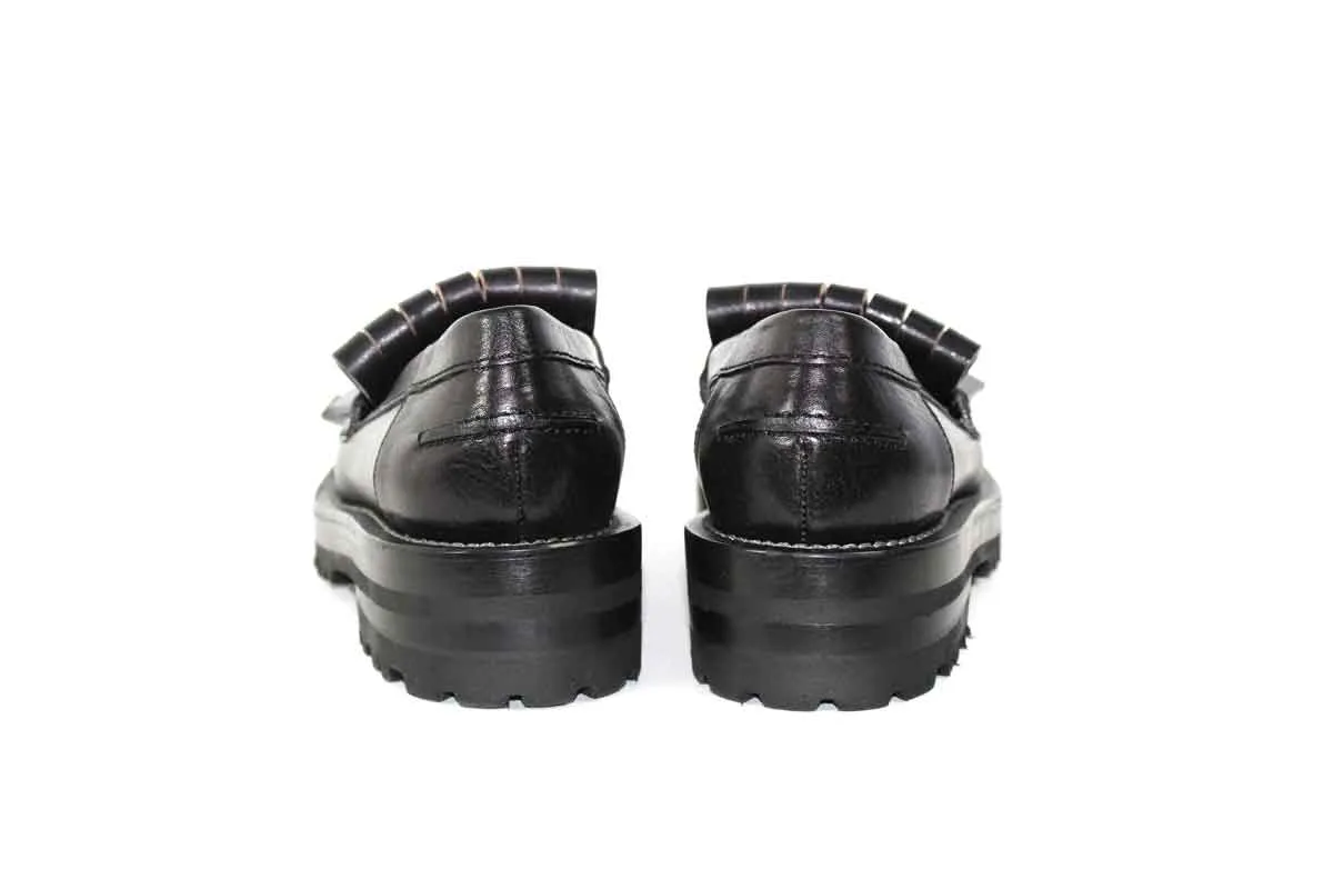 Platform Leather Loafers