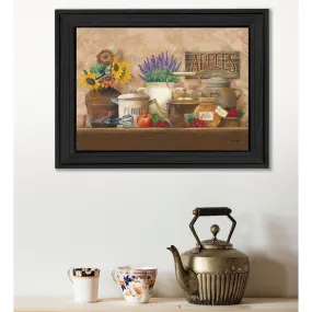 "Antique Kitchen" By Ed Wargo, Ready to Hang Framed Wall Art, Black Frame