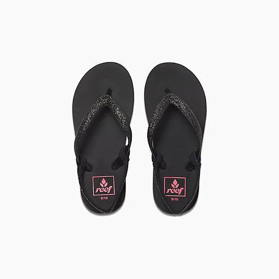 Reef Little Stargazer Girls Sandals Black Black