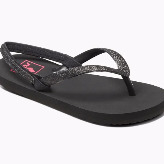 Reef Little Stargazer Girls Sandals Black Black