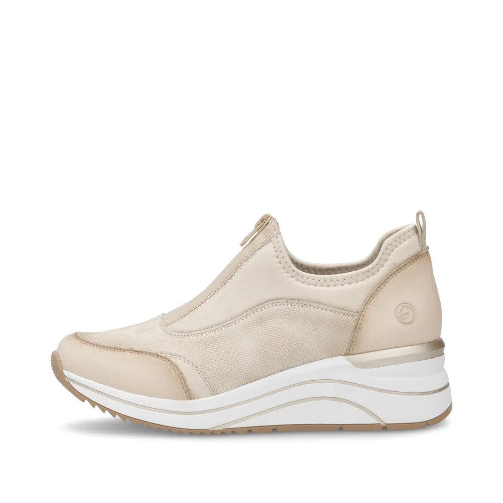 Remonte Ladies Zip Front Wedge Heel Sneaker