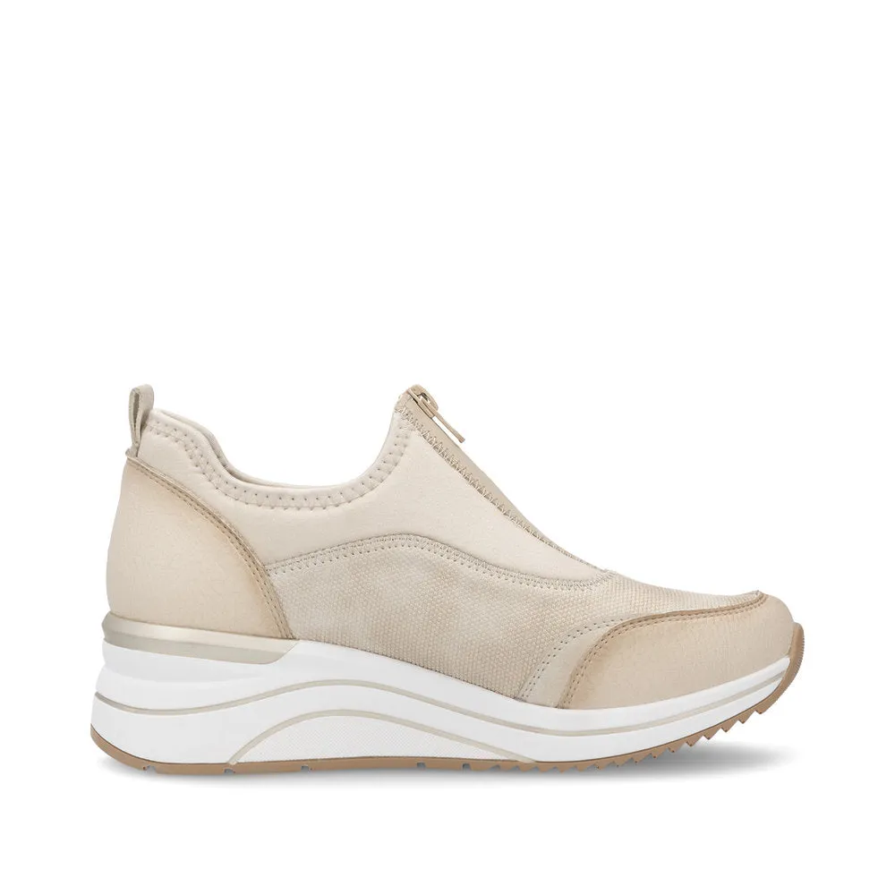 Remonte Ladies Zip Front Wedge Heel Sneaker