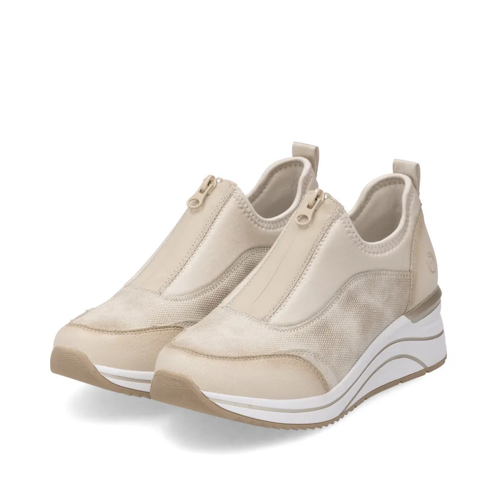 Remonte Ladies Zip Front Wedge Heel Sneaker