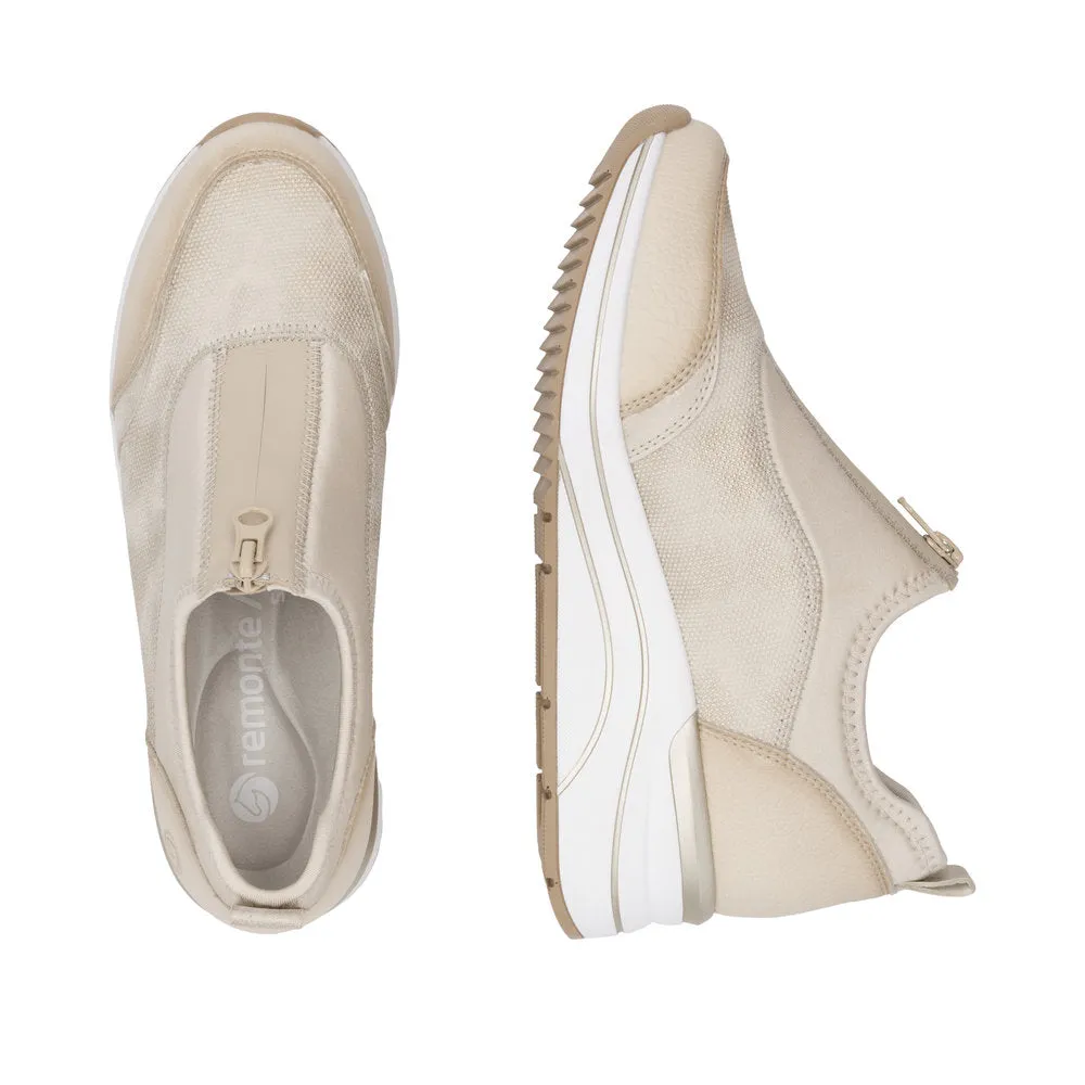Remonte Ladies Zip Front Wedge Heel Sneaker