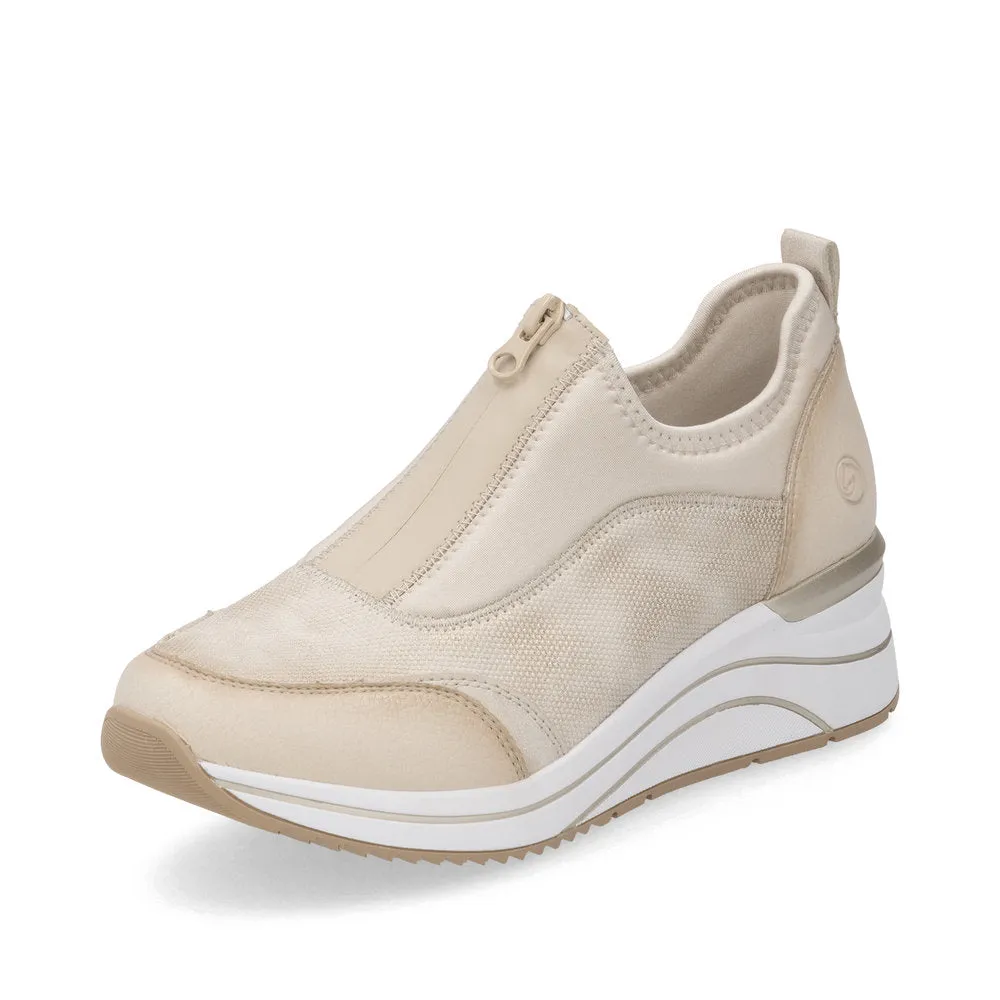 Remonte Ladies Zip Front Wedge Heel Sneaker