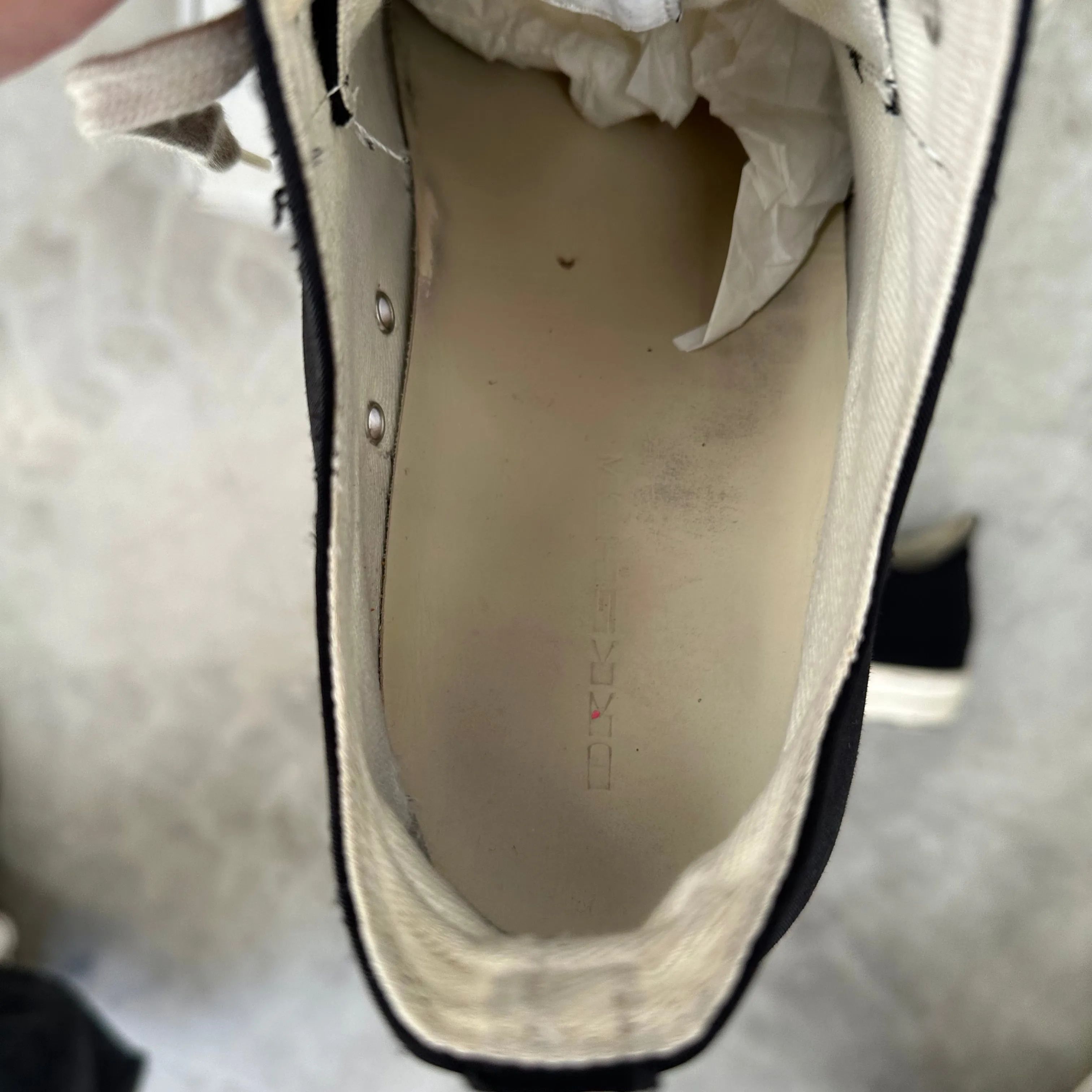 Rick Owens DRKSHDW Ramone Black Low Top Sneakers (EU44)