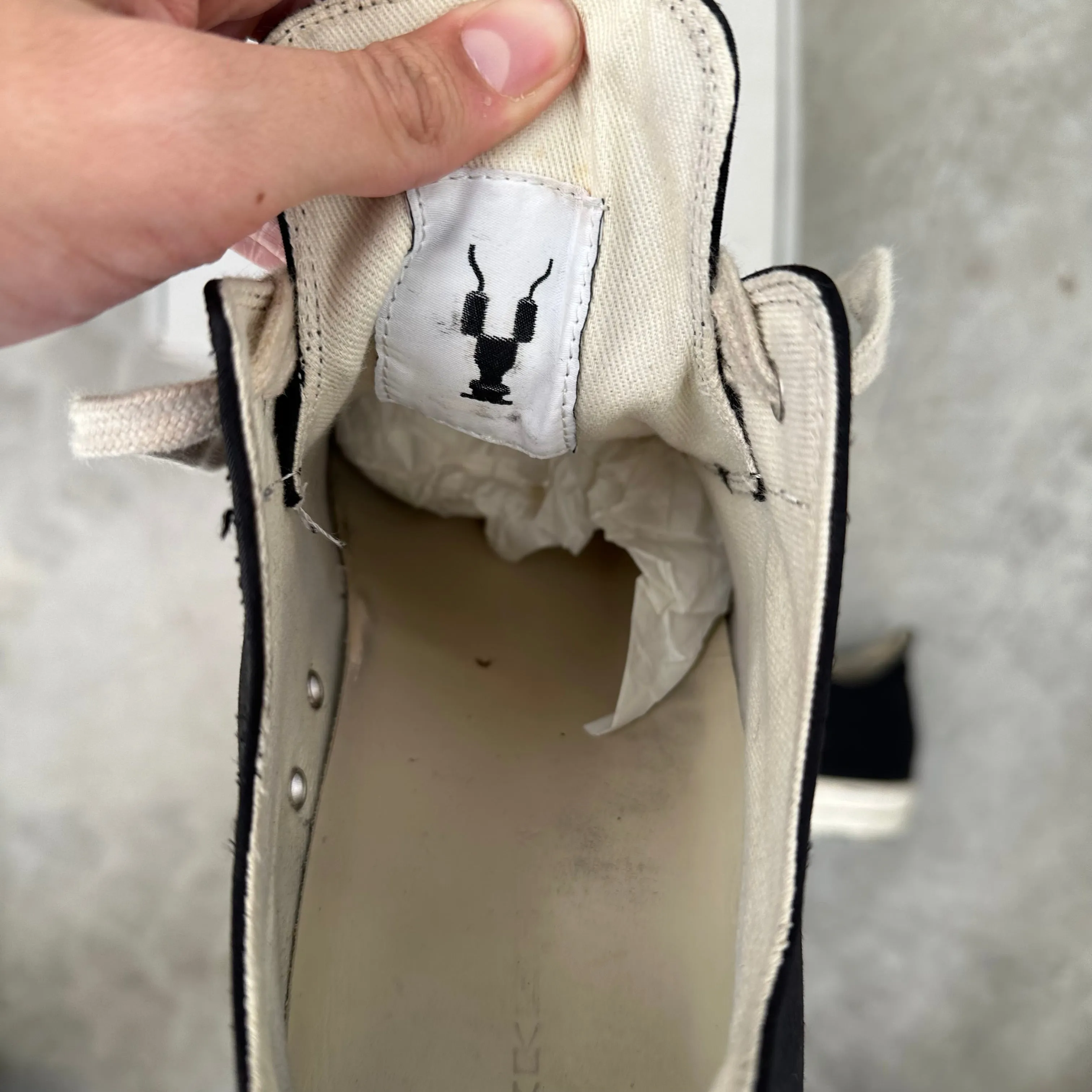 Rick Owens DRKSHDW Ramone Black Low Top Sneakers (EU44)