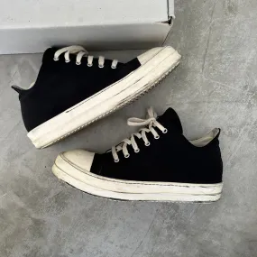 Rick Owens DRKSHDW Ramone Black Low Top Sneakers (EU44)