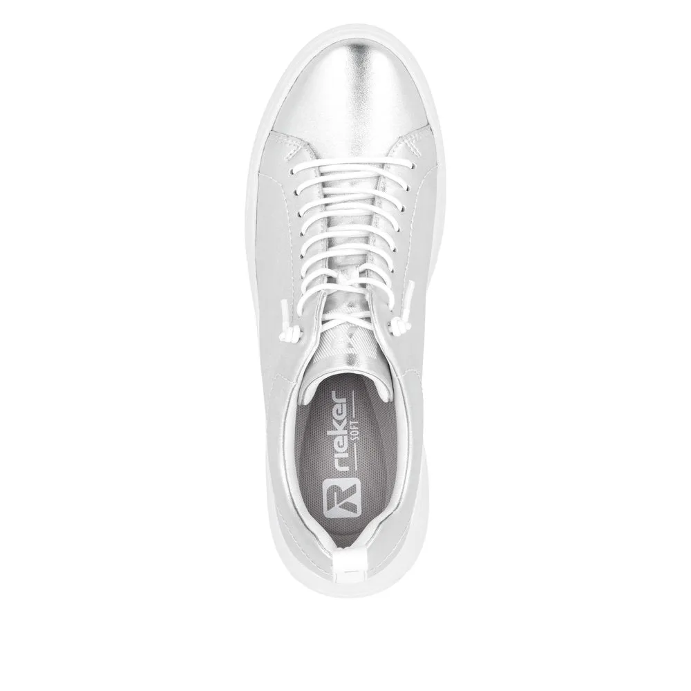 Rieker Sport Ladies Bungee Lace Metallic Sneaker
