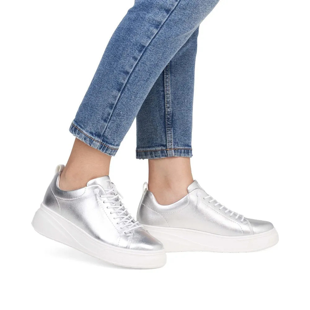 Rieker Sport Ladies Bungee Lace Metallic Sneaker
