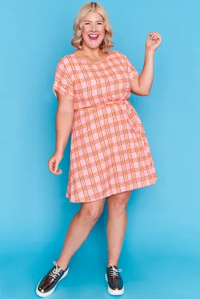 Rosalie Pink Check Dress